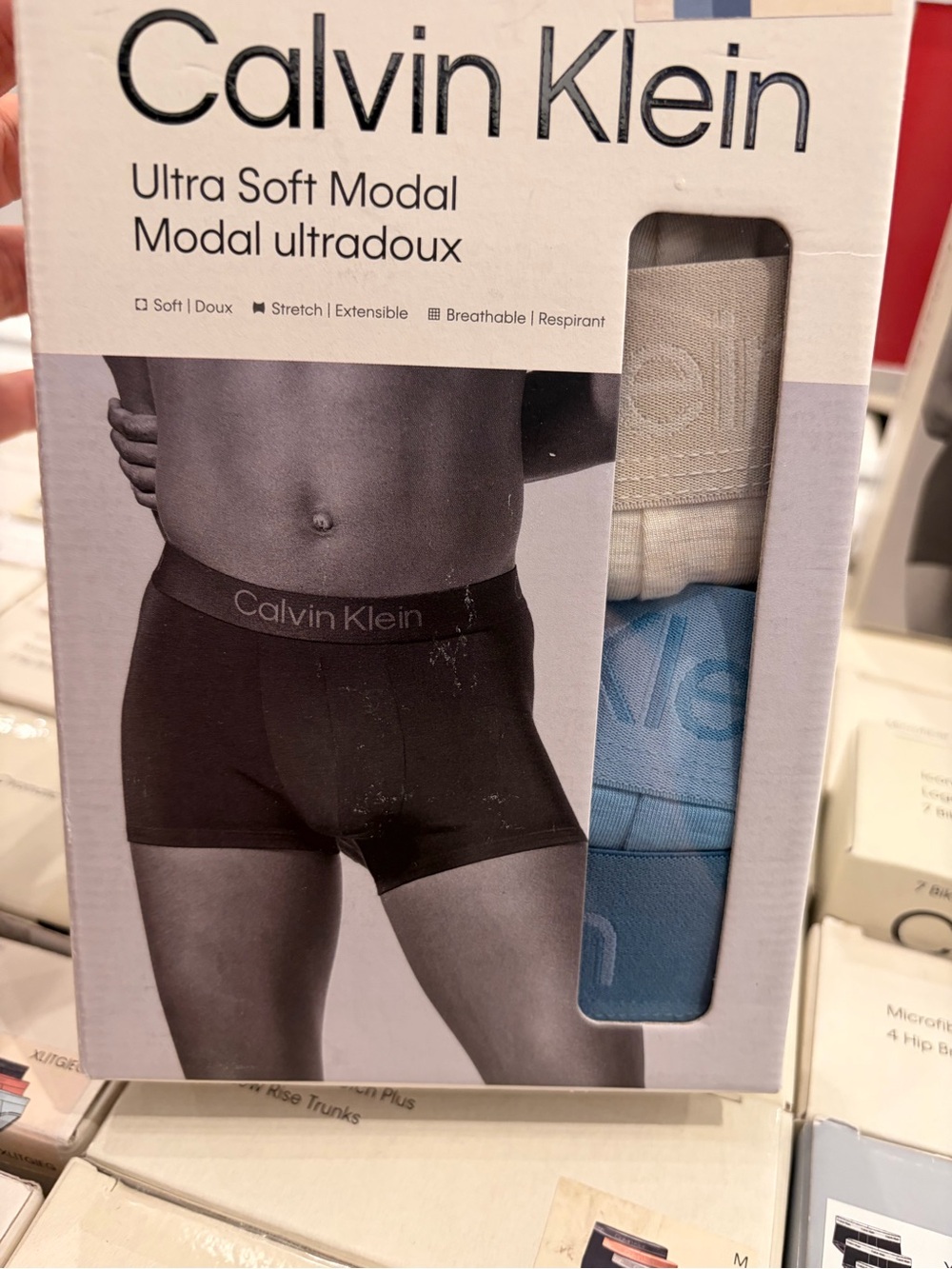 Calvin Klein Men ultra soft modal Stretch extensible trunk 3 pack new